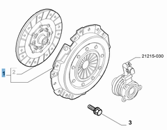 Clutch kit (clutch disc and pressure plate) for Fiat and Fiat Professional